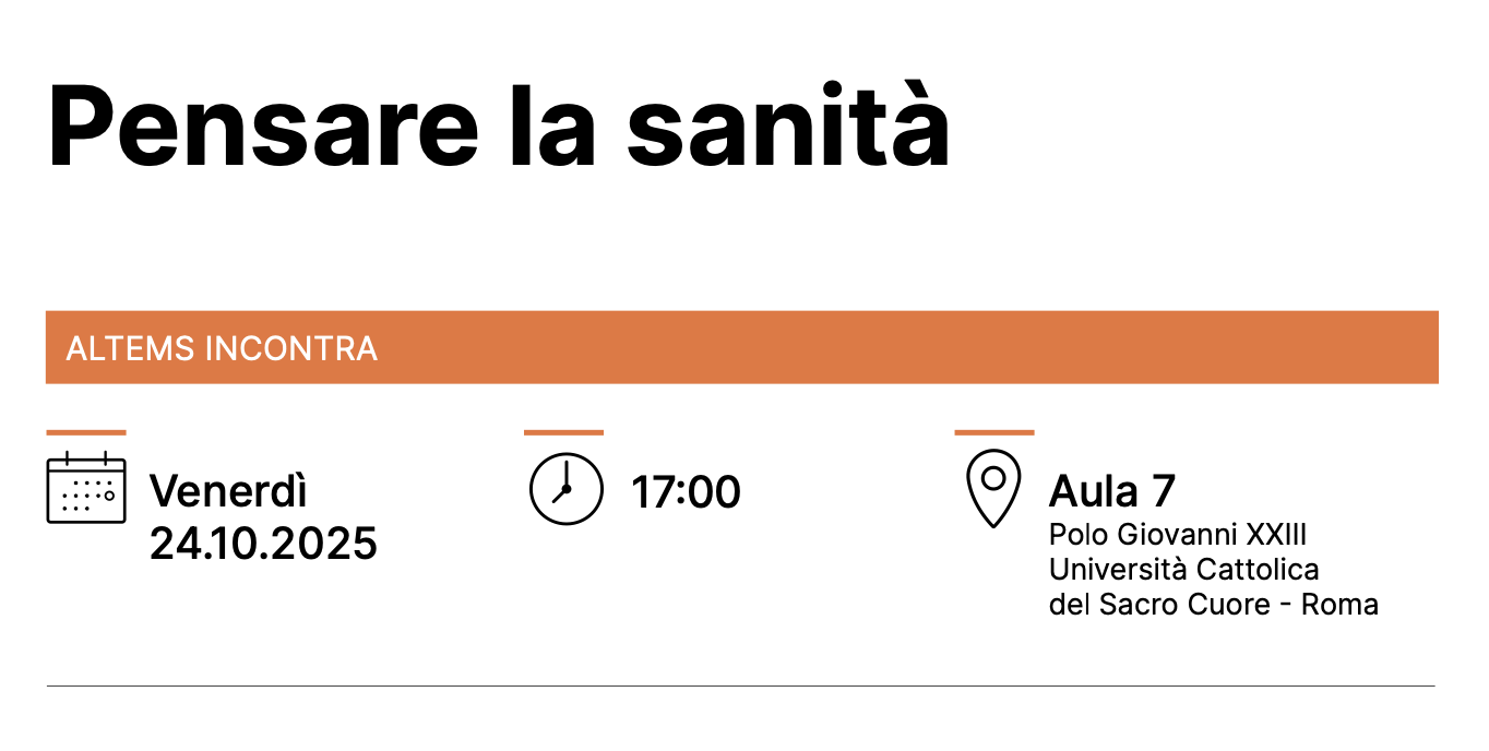 Pensare la sanità
